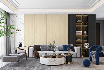 咸宁轻奢风格-客厅