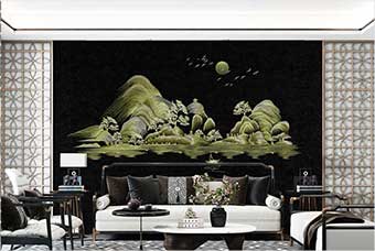 咸宁森佰汇航空纤维墙咔（湖光山色）